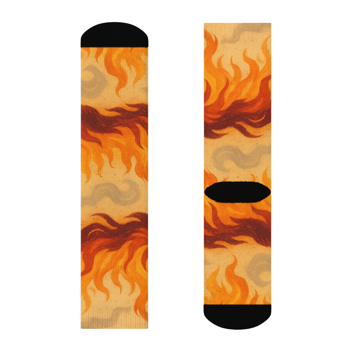 Campfire Wave Landscape personalized crew socks