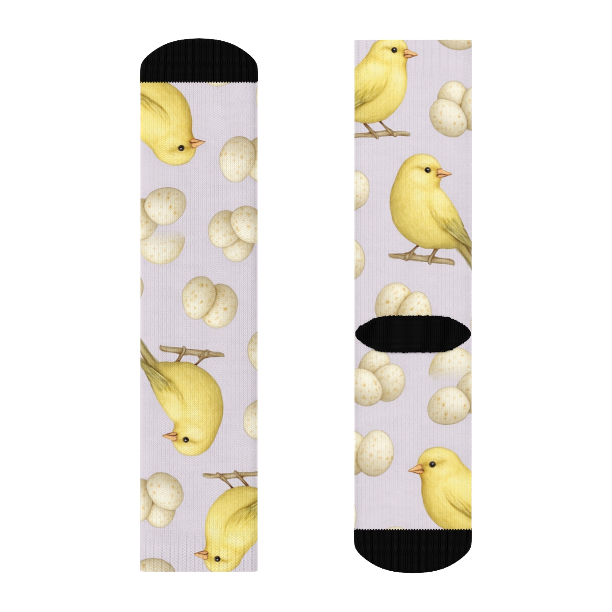 Canary Egg Dot Matrix On Pale Lavender Background stylish athletic crew socks