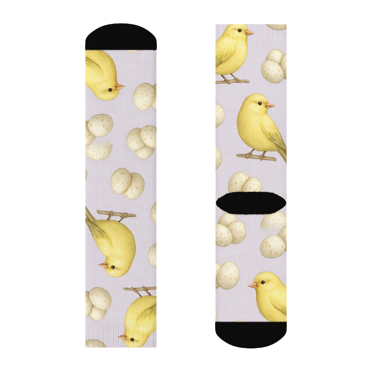 Canary Egg Dot Matrix On Pale Lavender Background stylish athletic crew socks