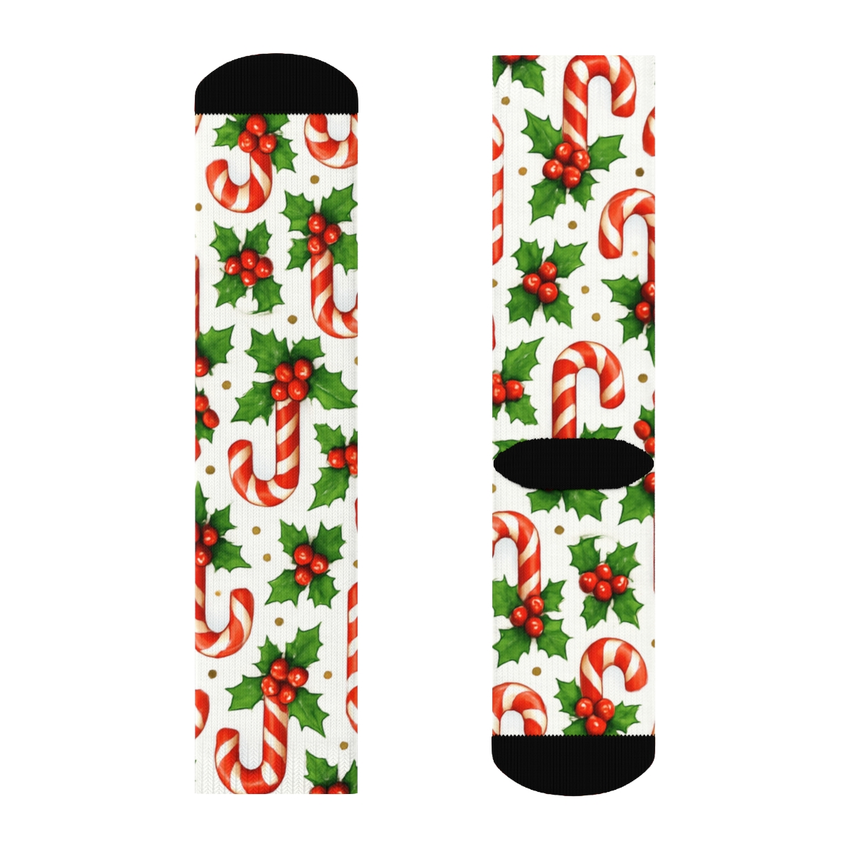 Candy Cane Grid On White Background stylish athletic crew socks