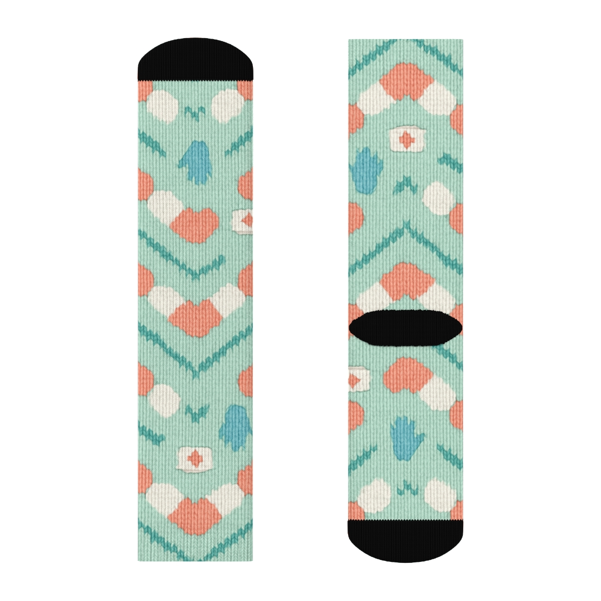 Capsule Chevron With Nurse Accents unique graphic crew socks