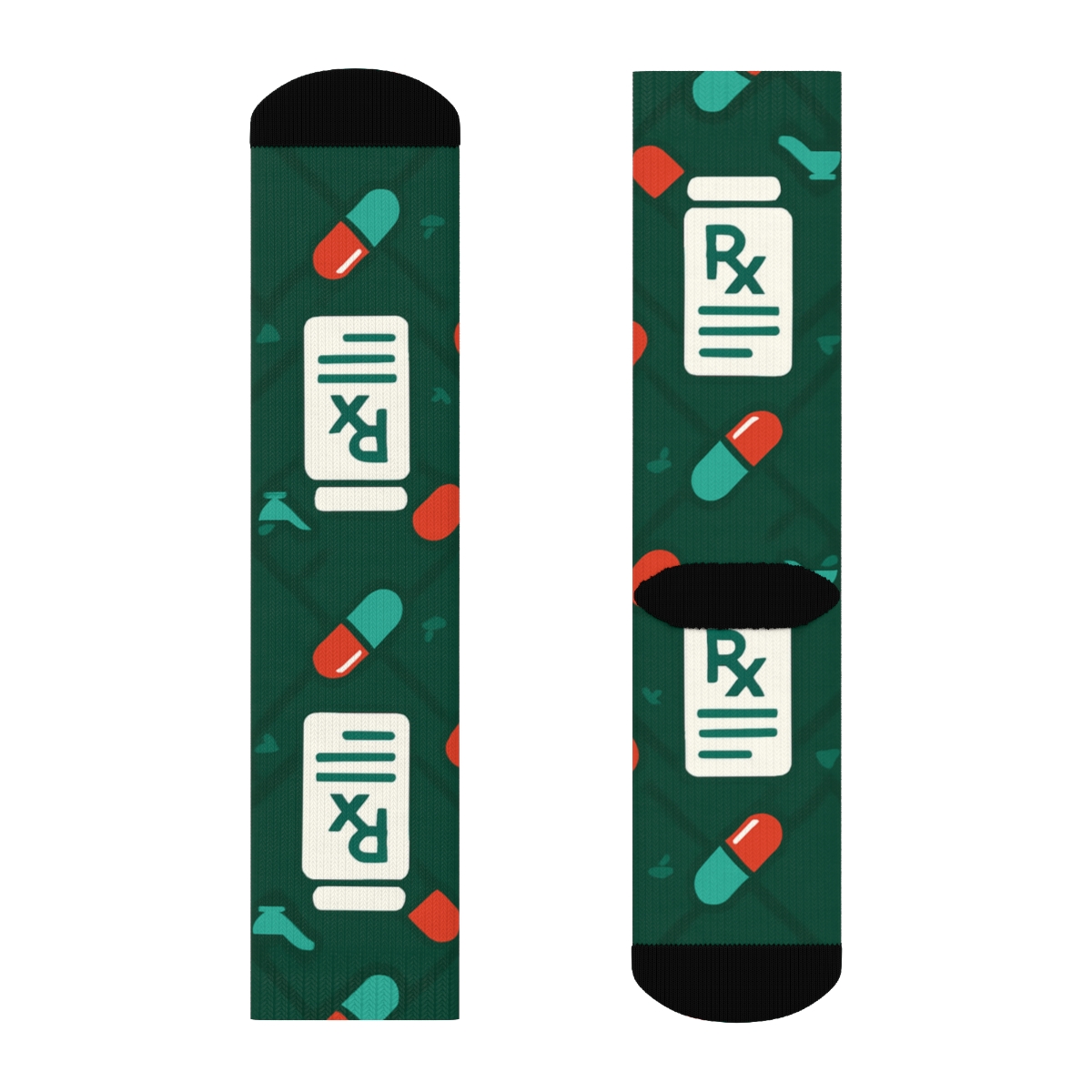 Capsule Lattice Grid, Modern Pharmacist comfortable cotton crew socks