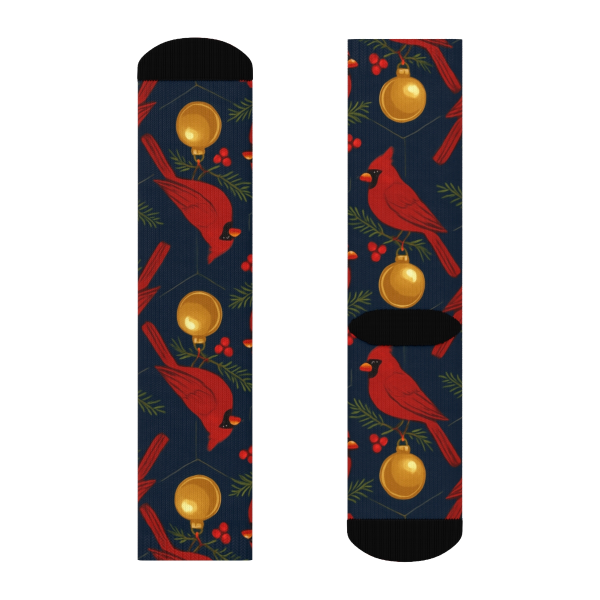 Cardinal Ornament Tessellation custom crew socks