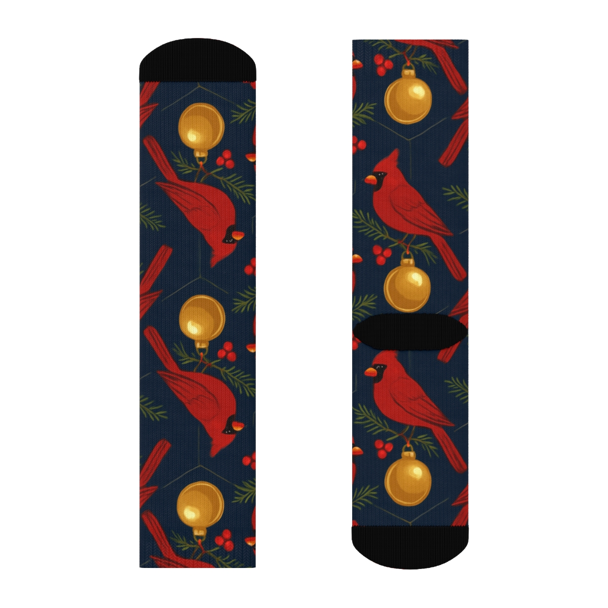 Cardinal Ornament Tessellation custom crew socks