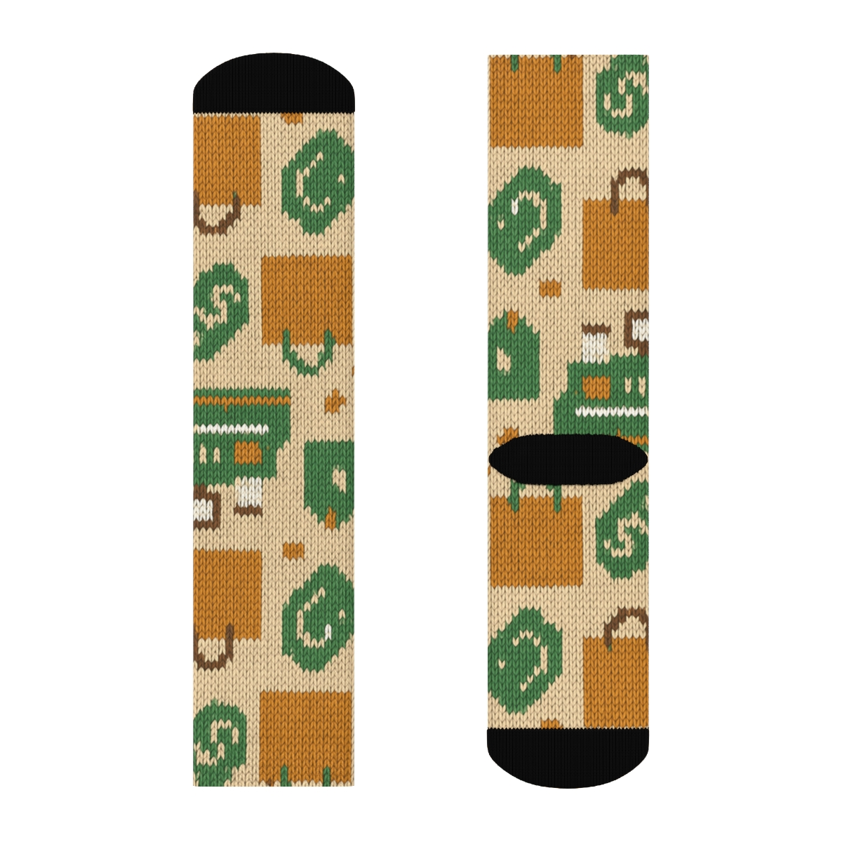 Cashier Knit Illusion Checkout Lattice unique graphic crew socks