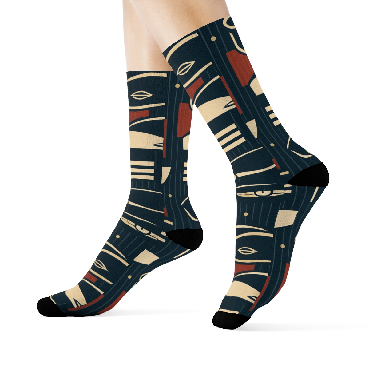 Flight Attendant Uniform Stripe Tessellation custom crew socks