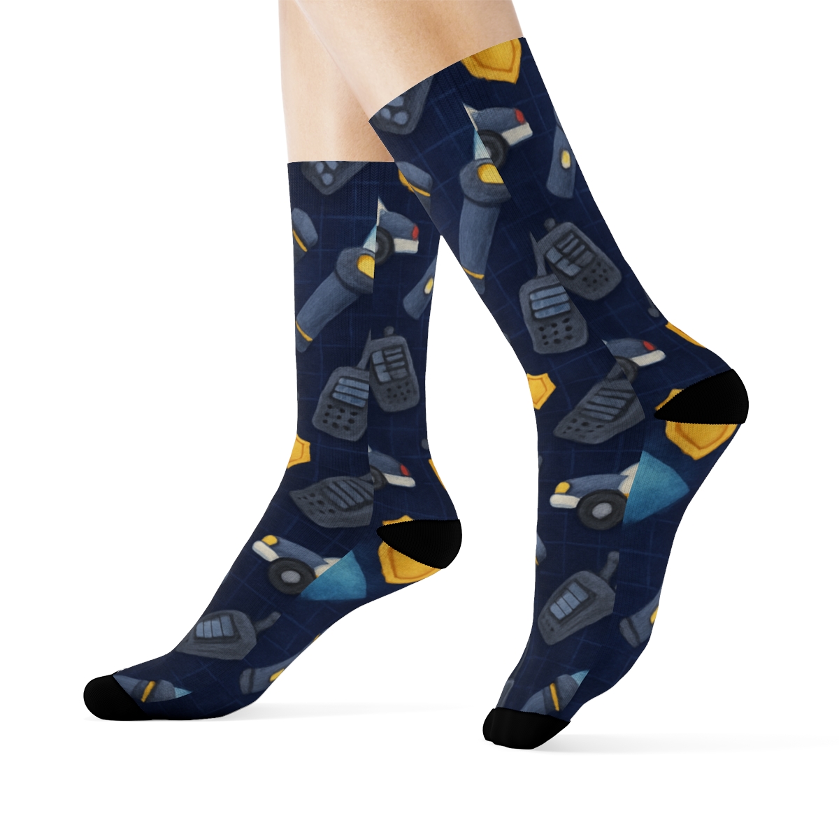 Security Guard Night Patrol Chevron custom crew socks