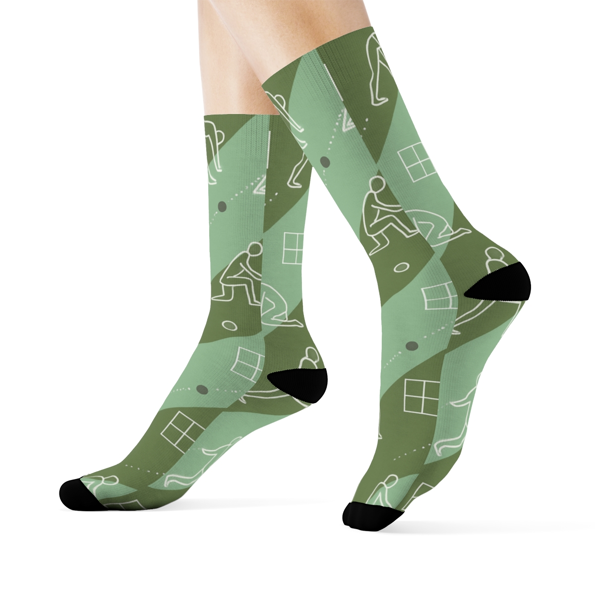 Recovery Rhythm With Physical Therapist Motifs trendy patterned crew socks
