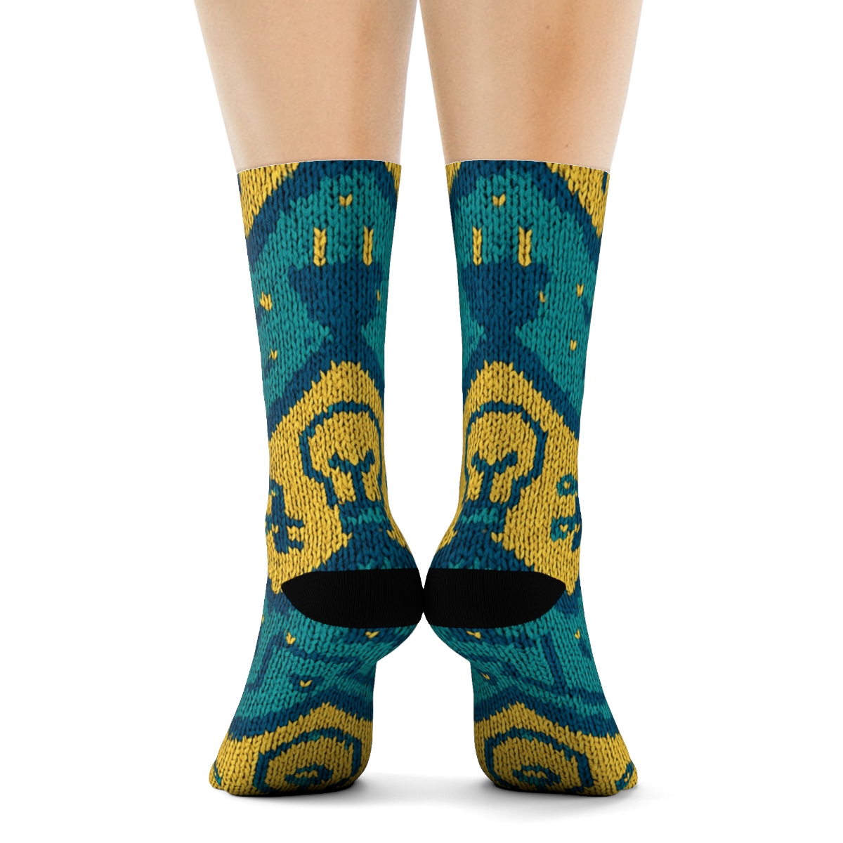 Electrician Knitted Circuit Chevron trendy patterned crew socks