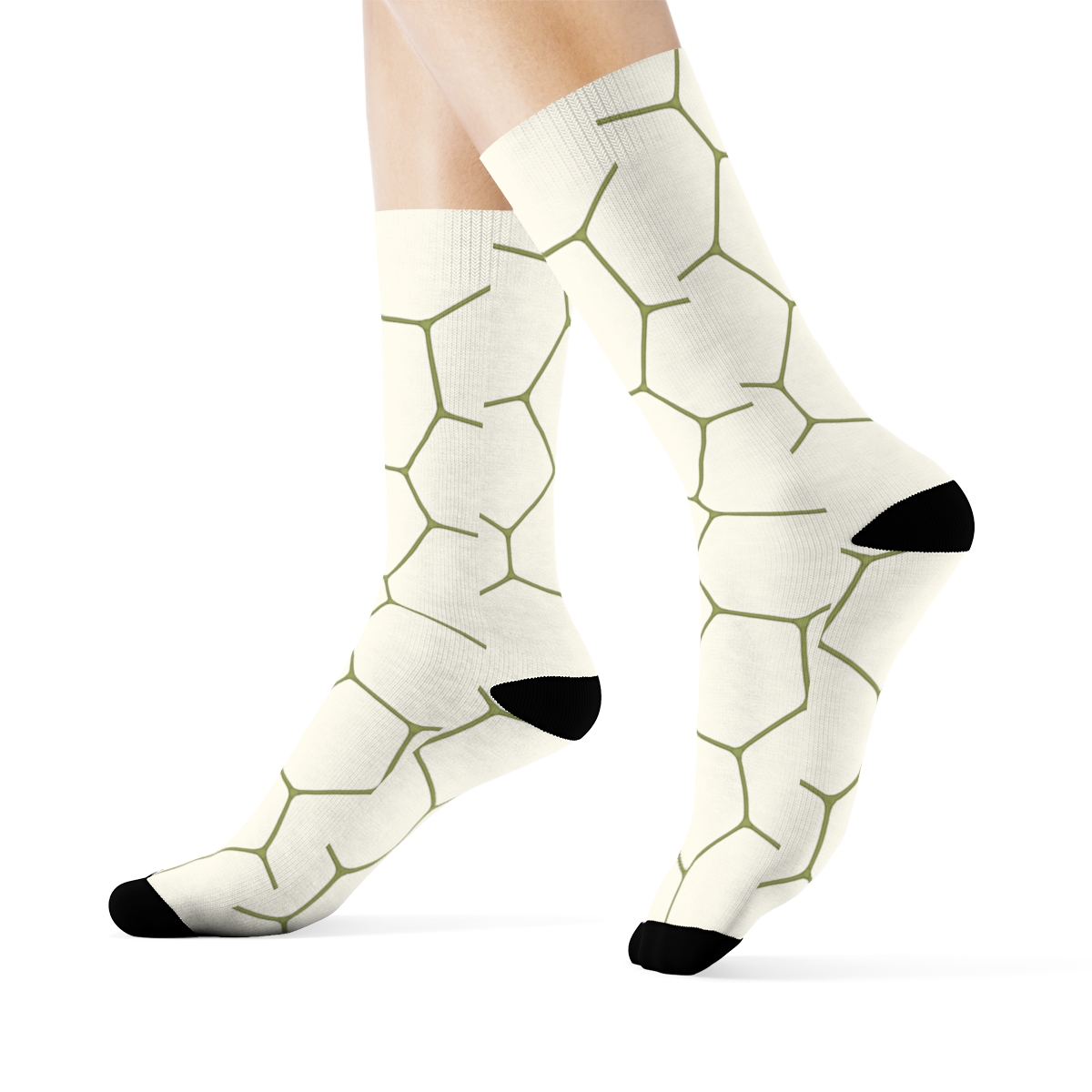 Calm Cellular Outline Mesh stylish athletic crew socks