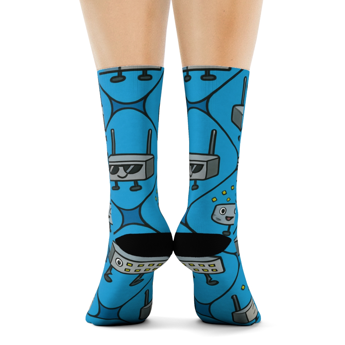 Server Rack Parade With Network Administrator Icons comfortable cotton crew socks
