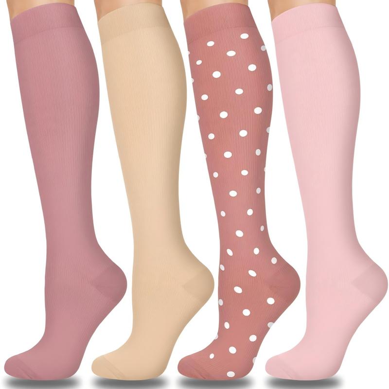 Pack Of 4 Running Athletic Compression Socks For Men And Women