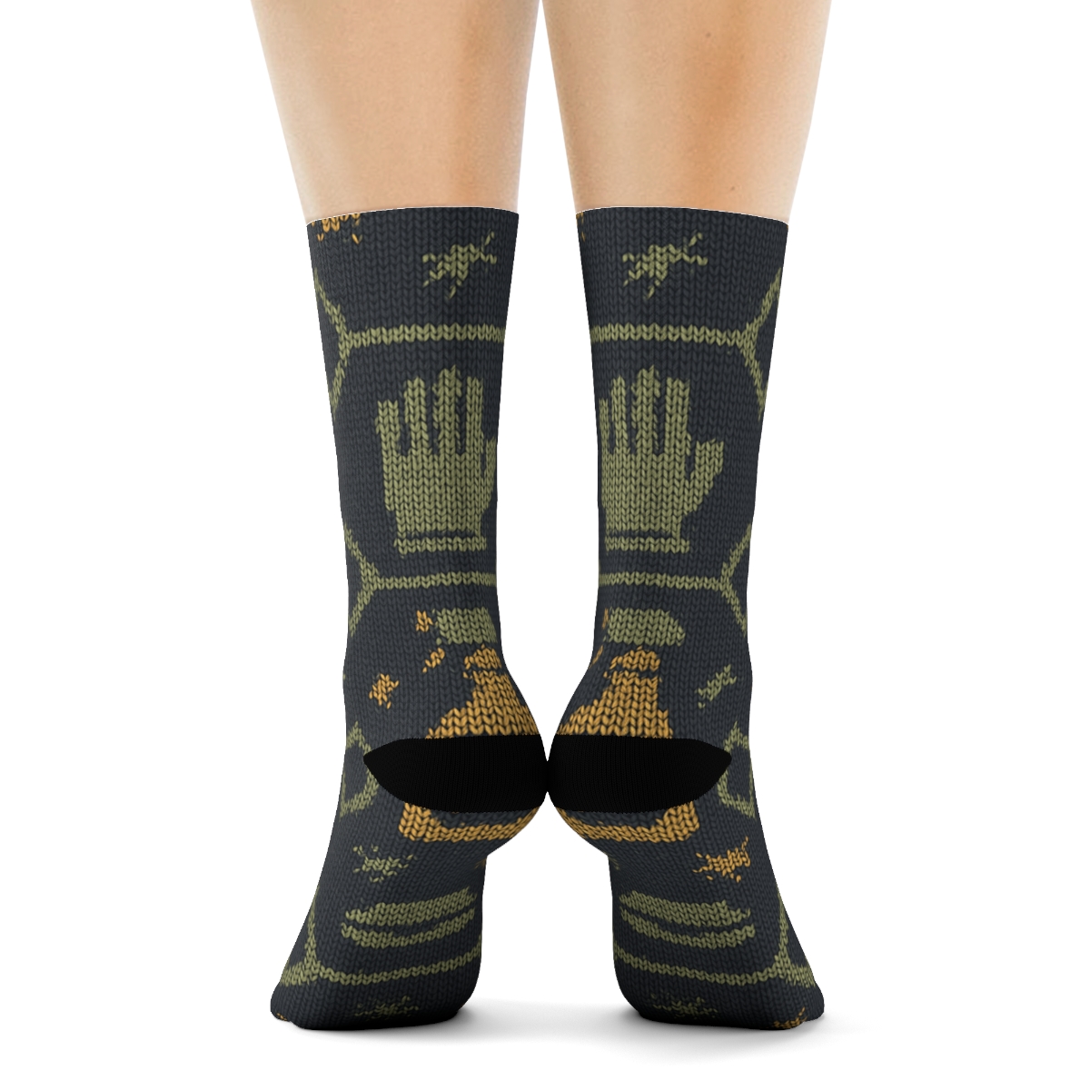 Pest Control Technician Knitwork Tool Tessellation trendy patterned crew socks