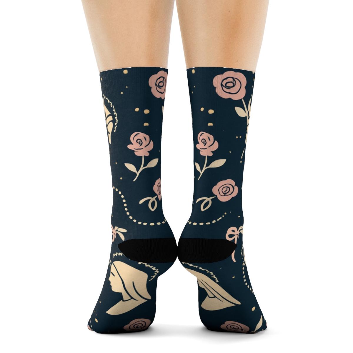 Lace Halo Mary Bonnet Scatter premium sports crew socks