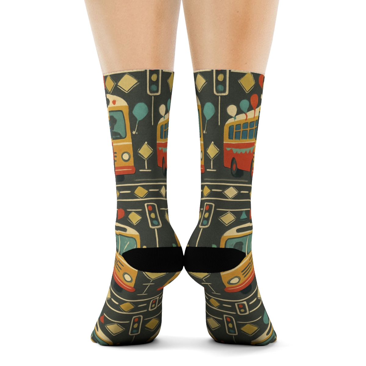 Bus Driver Parade Poster Tessellation unique graphic crew socks
