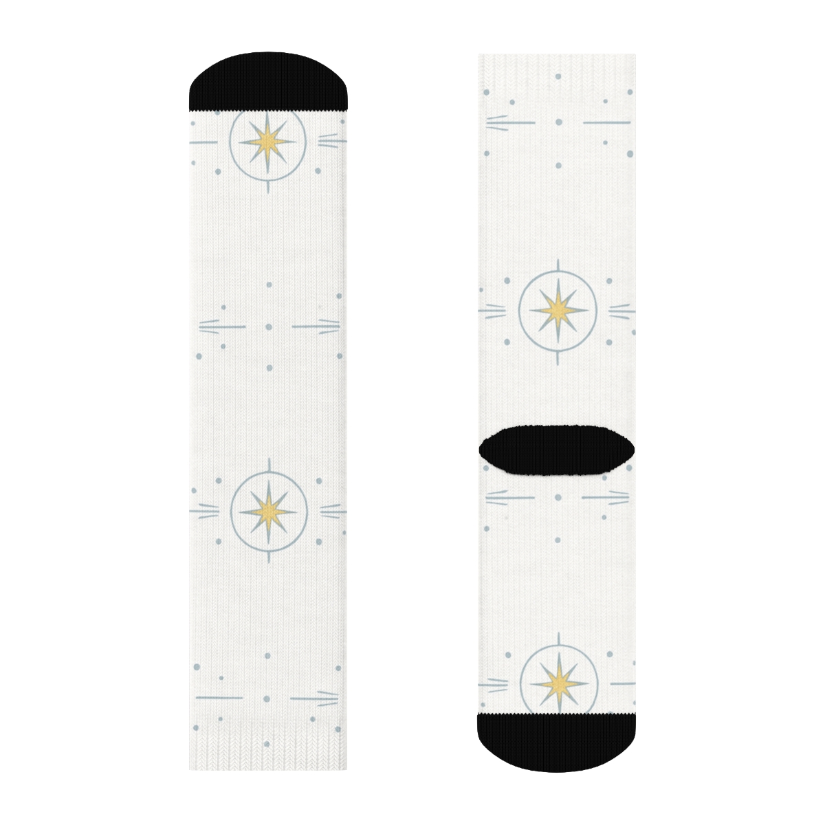 Celestial Garland Repeat With Star Of Bethlehem Centerlight soft everyday crew socksCelestial Garland Repeat with Star of Bethlehem Centerlight Crew Socks - Image 2