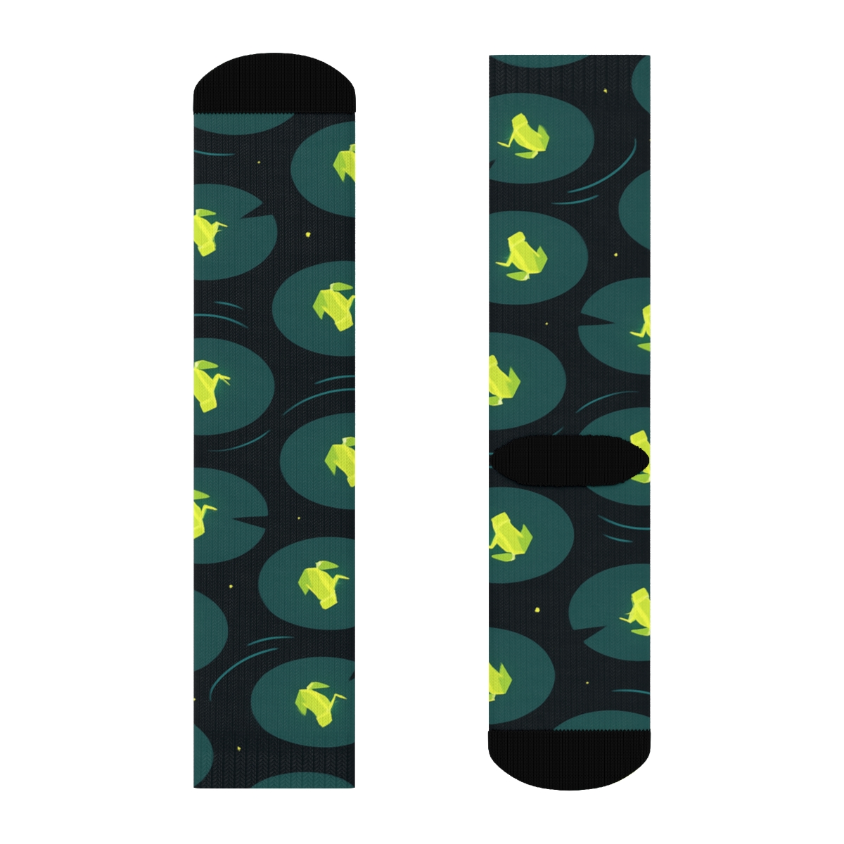 Celestial Lily Pads With Prism Frog Glow comfortable cotton crew socks