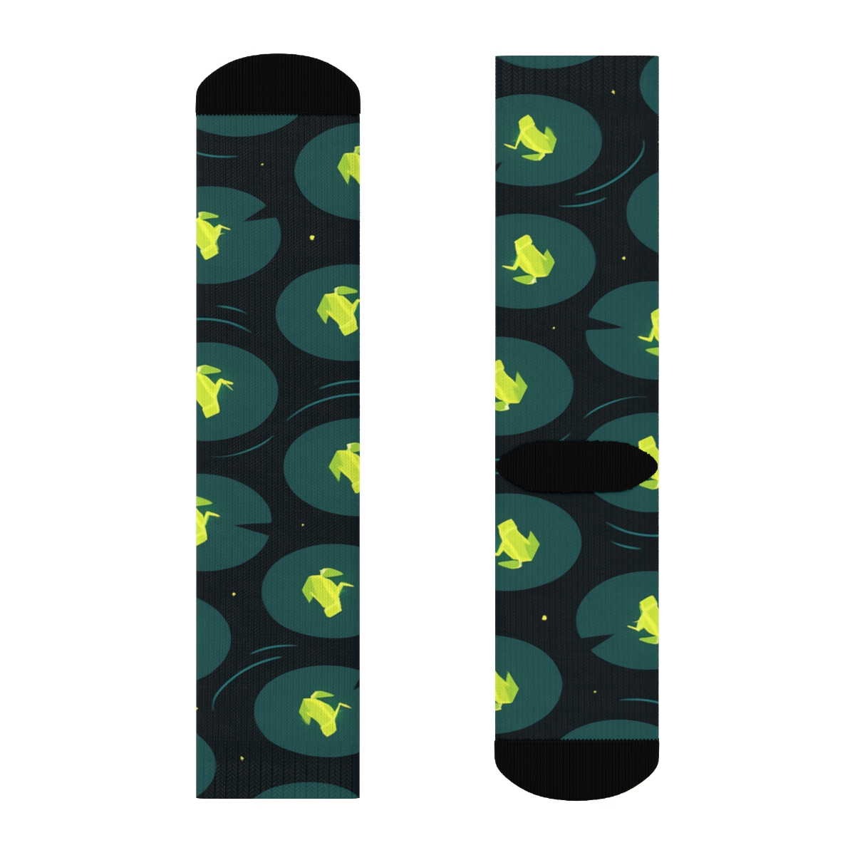 Celestial Lily Pads With Prism Frog Glow comfortable cotton crew socks
