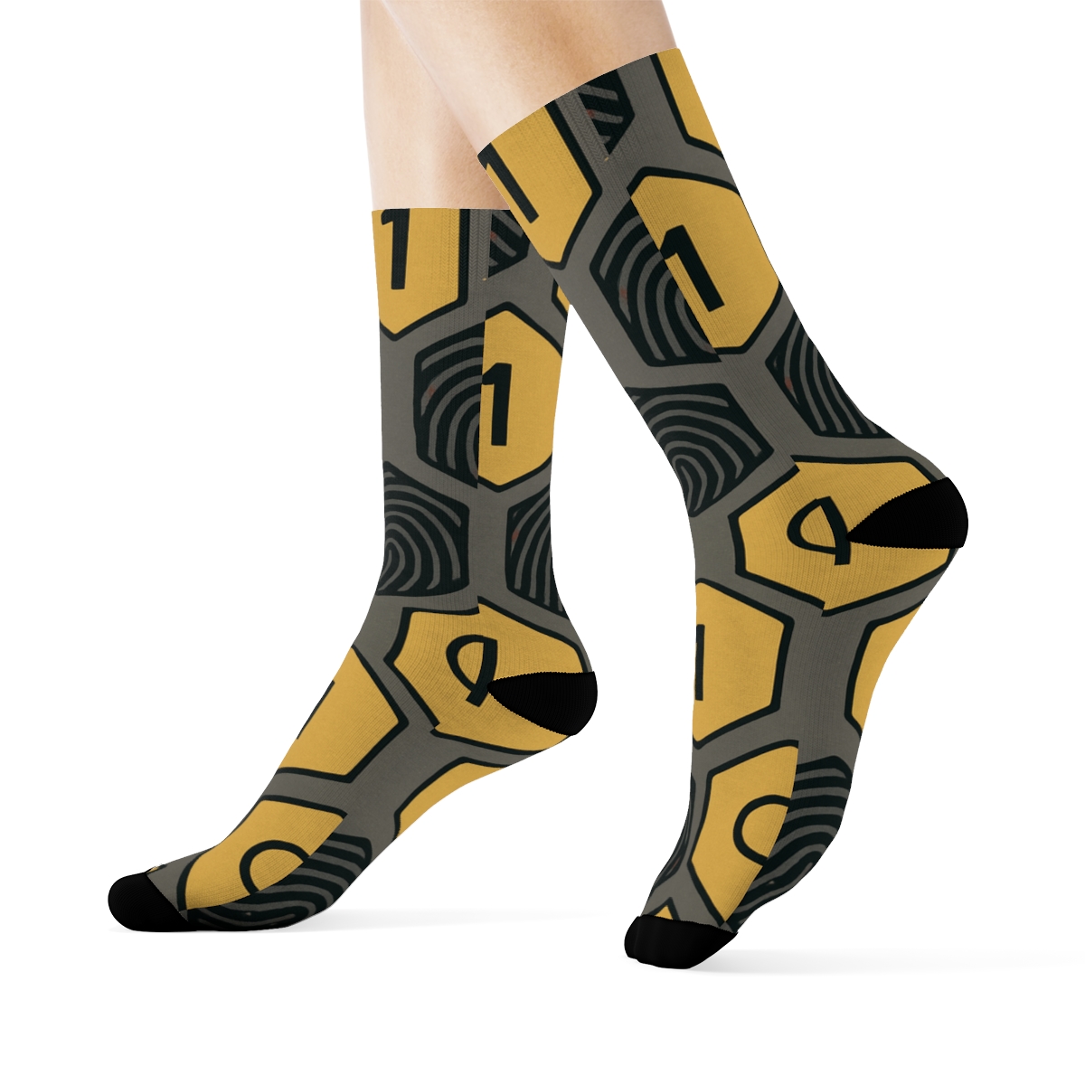 Fingerprint Lattice Study With Crime Scene Investigator Details soft everyday crew socks