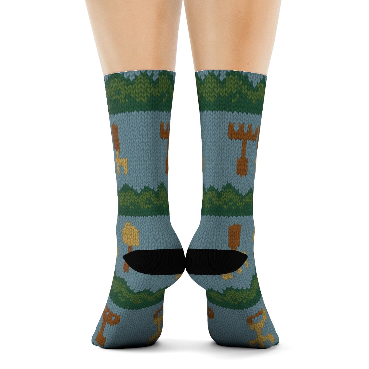Knit Illusion Garden Bands, Landscaper Edition custom crew socks