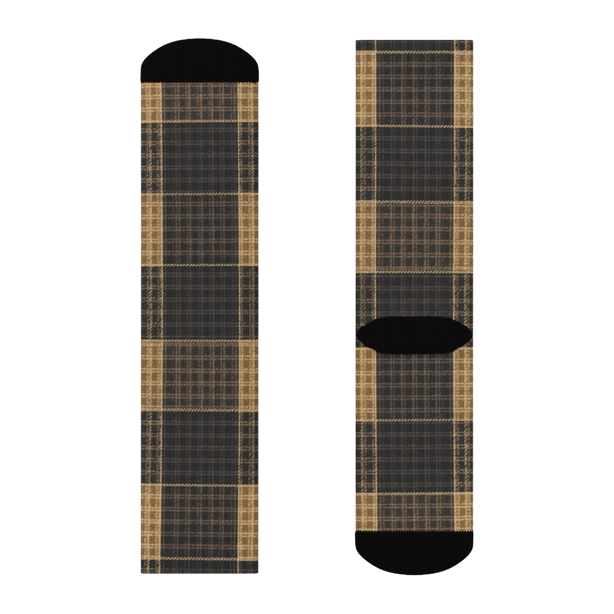 Charcoal And Sand Nested Progressive Checks With Stripe Overlays stylish athletic crew socks