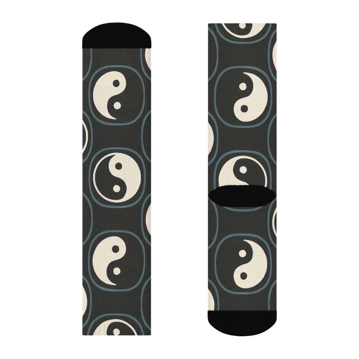 Charcoal Minimal Teardrop Checker Weave unique graphic crew socks