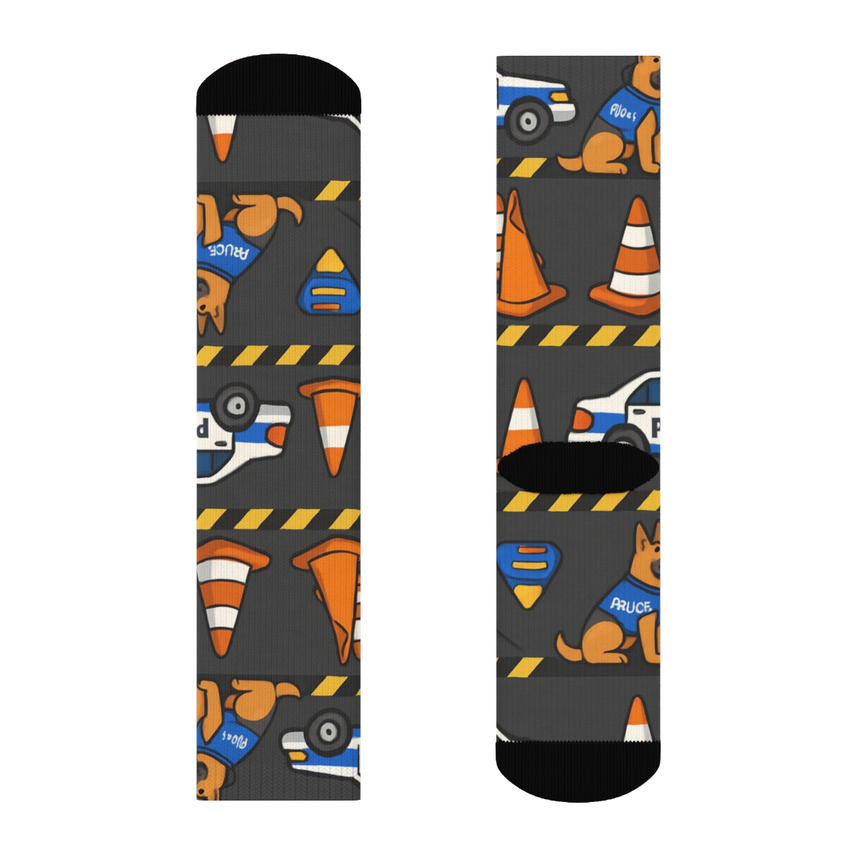 Checkpoint Parade With Security Guard Caution Tape Bands custom crew socks