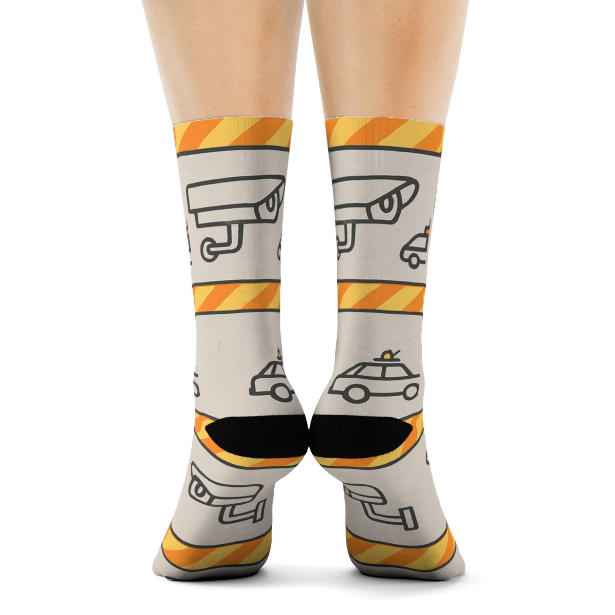 Checkpoint Scene With Security Guard Rhythm Bands soft everyday crew socks