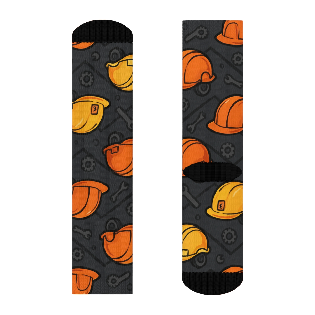 Chevron Safety Helmets In Machine Operator Style personalized crew socks