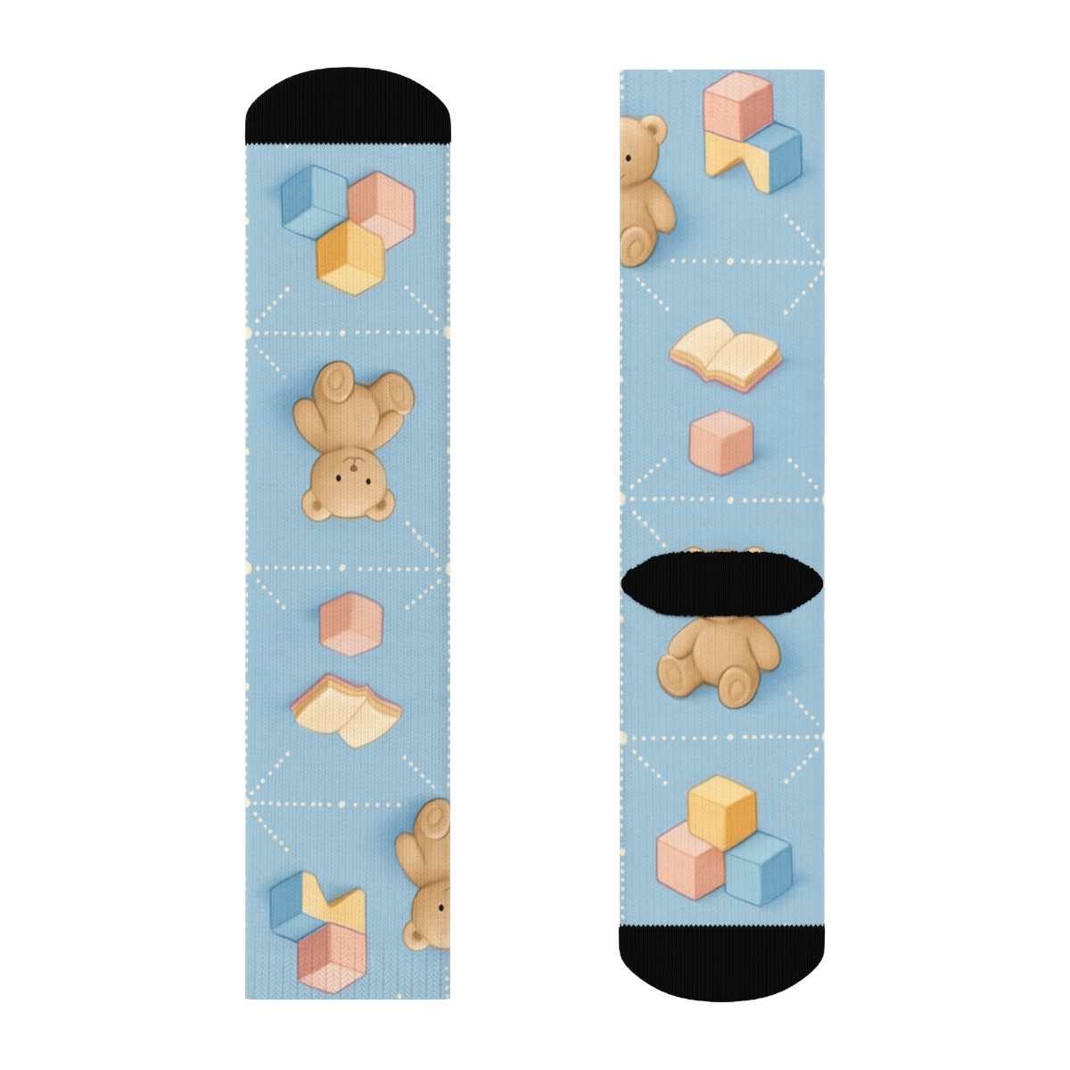 Childcare Worker Nursery Constellation Grid soft everyday crew socks