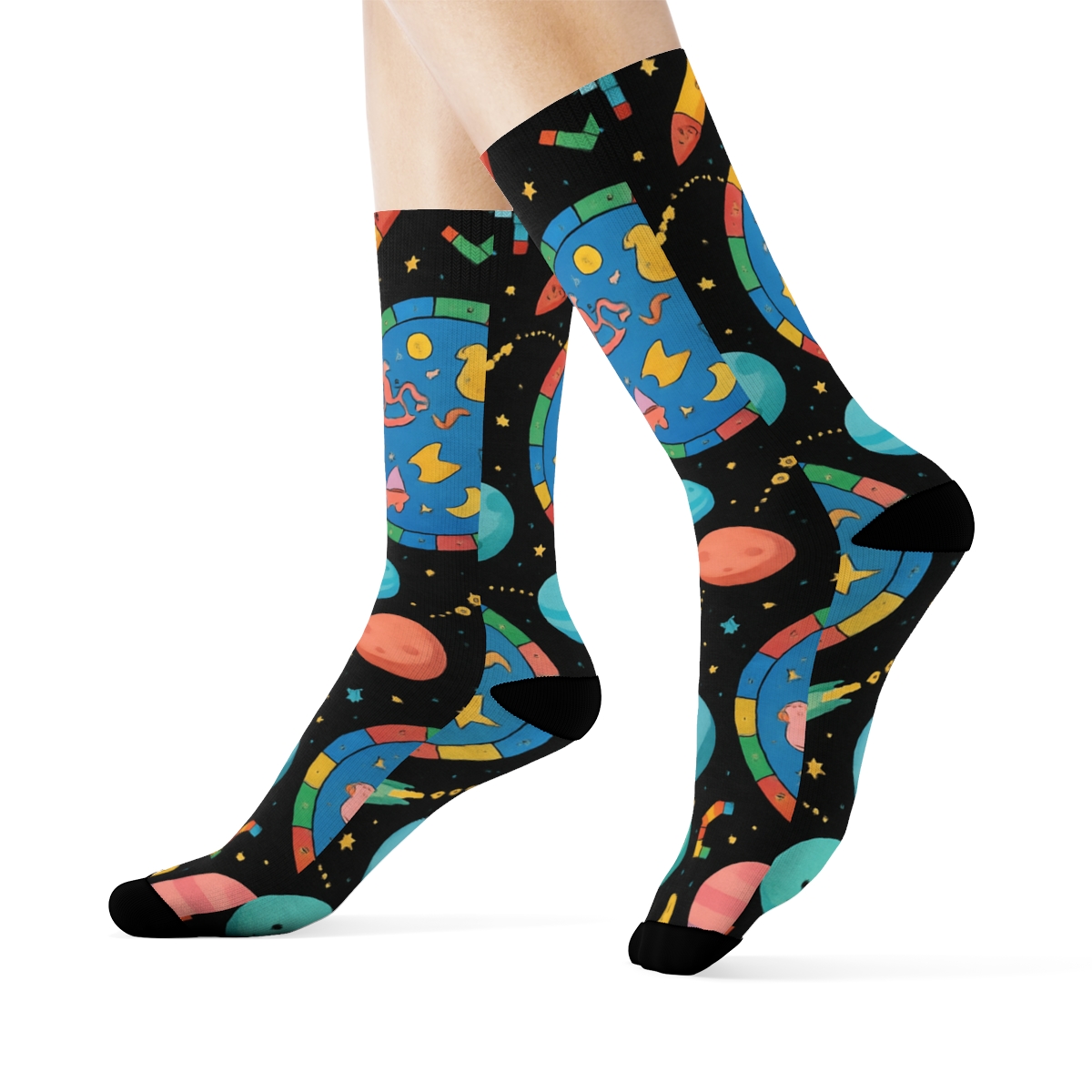 Childcare Worker Starfield Play Mat Panorama trendy patterned crew socks