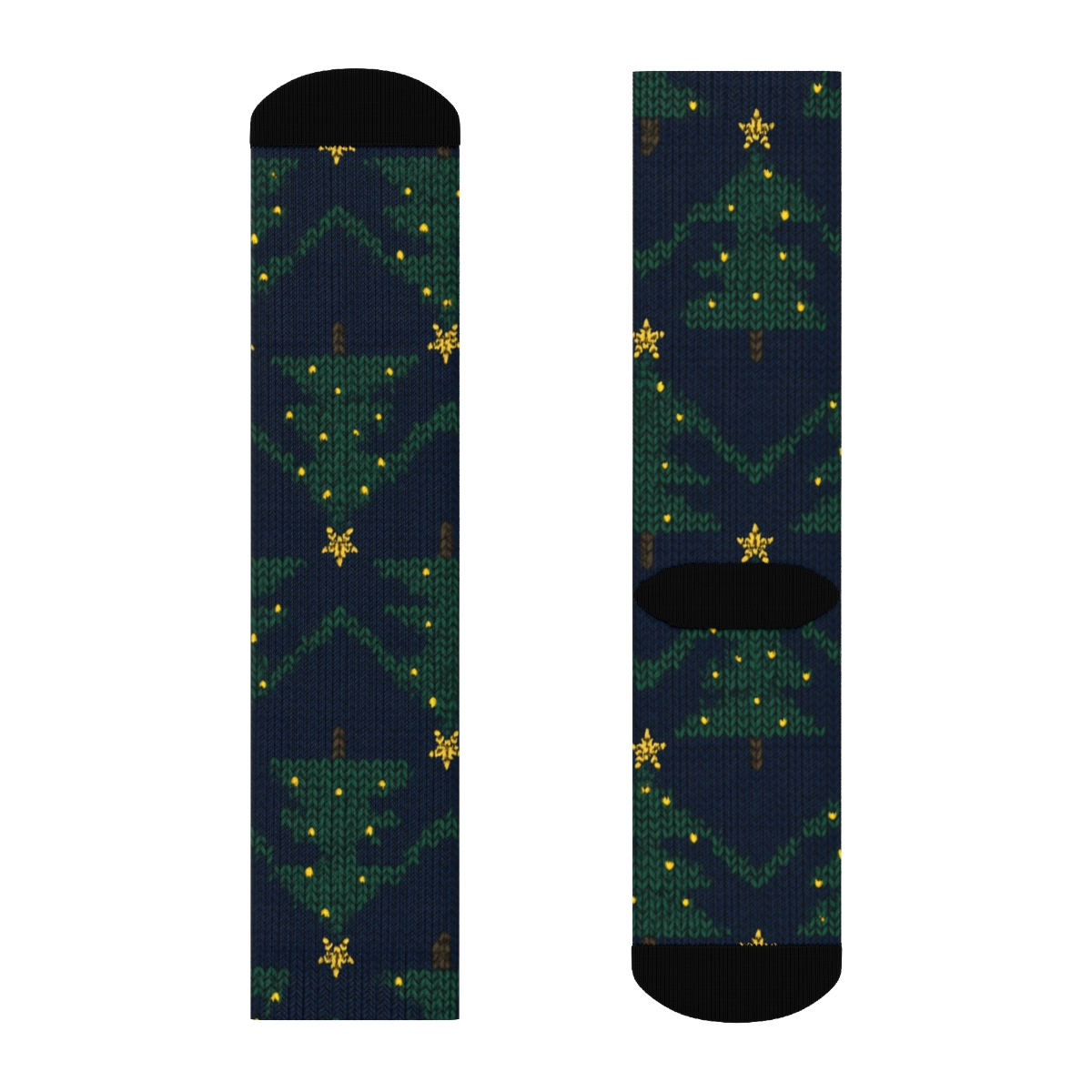 Christmas Tree Constellation Knit Forest trendy patterned crew socks