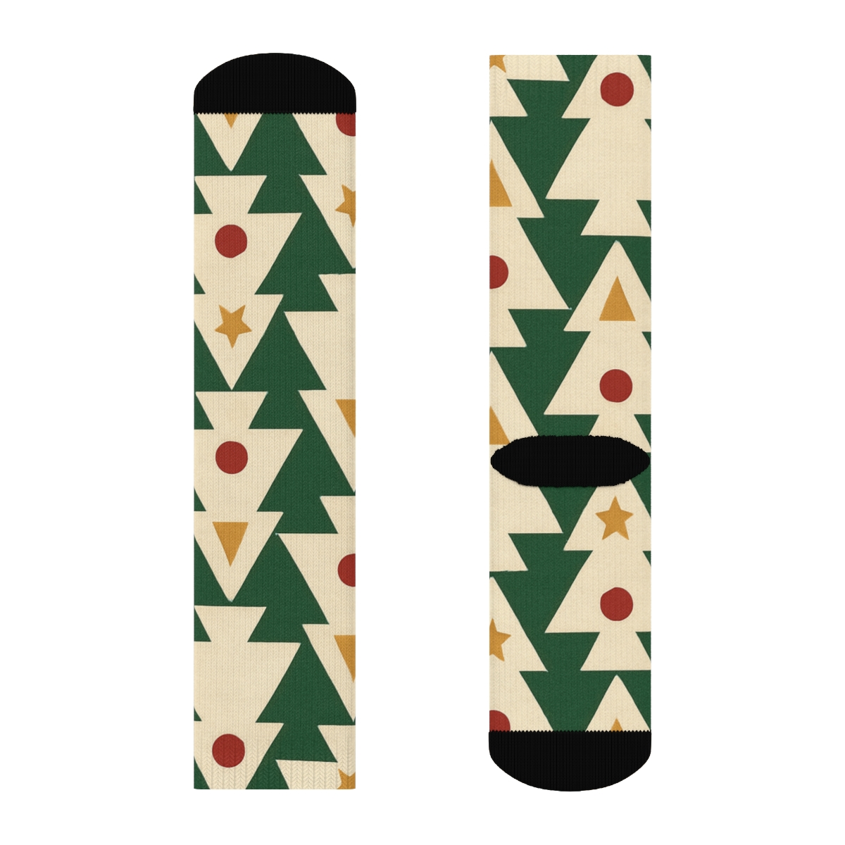 Christmas Tree Tessellation soft everyday crew socks