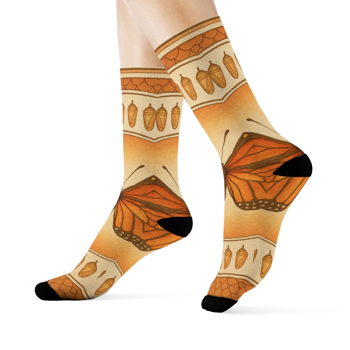 Chrysalis Concentric Border personalized crew socks