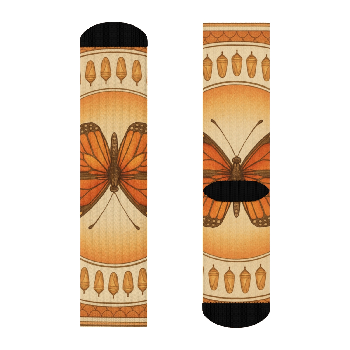 Chrysalis Concentric Border personalized crew socks