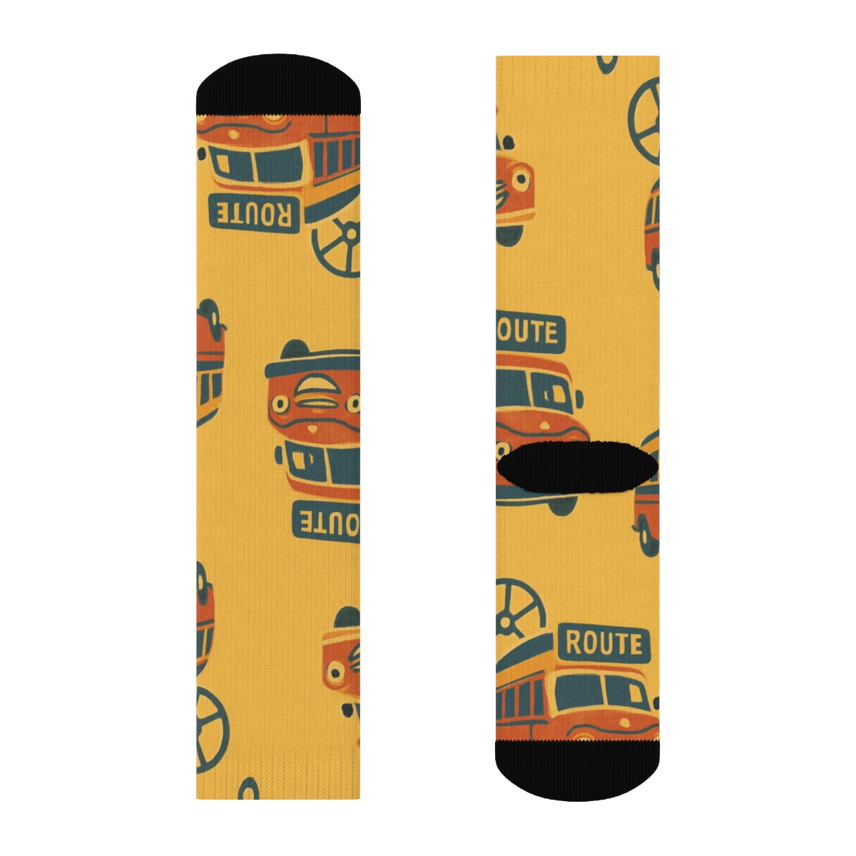 City Loop Bus Driver Parade Tessellation designer printed crew socks
