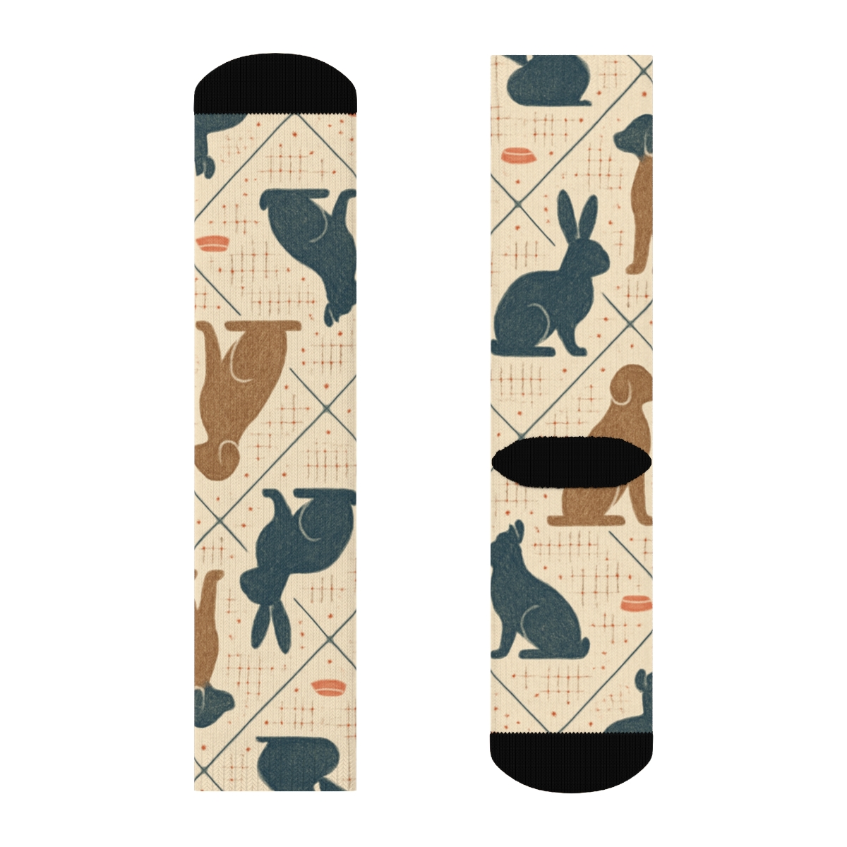 Clinic Lattice Pattern For Veterinary Technician premium sports crew socks