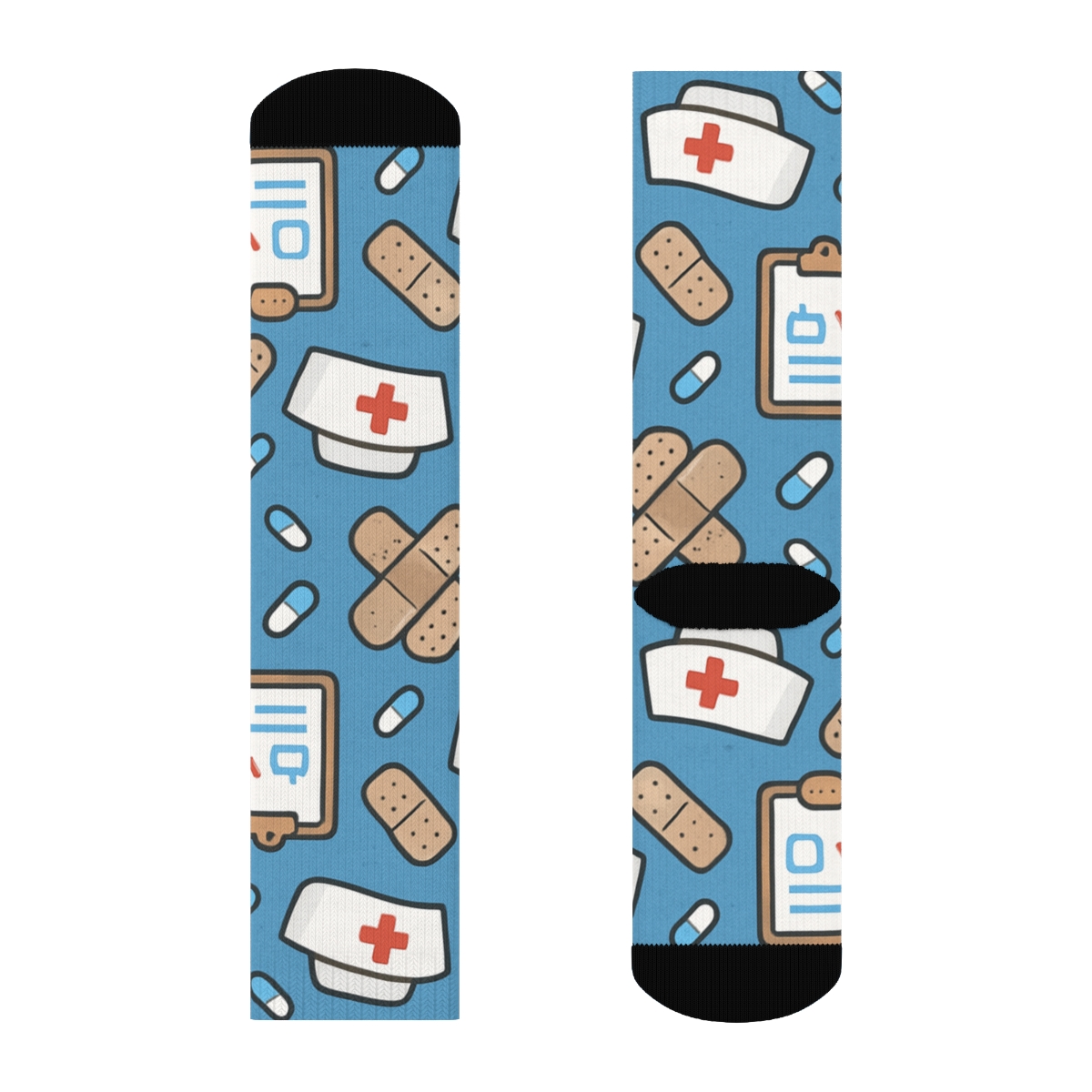 Clipboard Charts With Nurse Spotlight Repeat unique graphic crew socks
