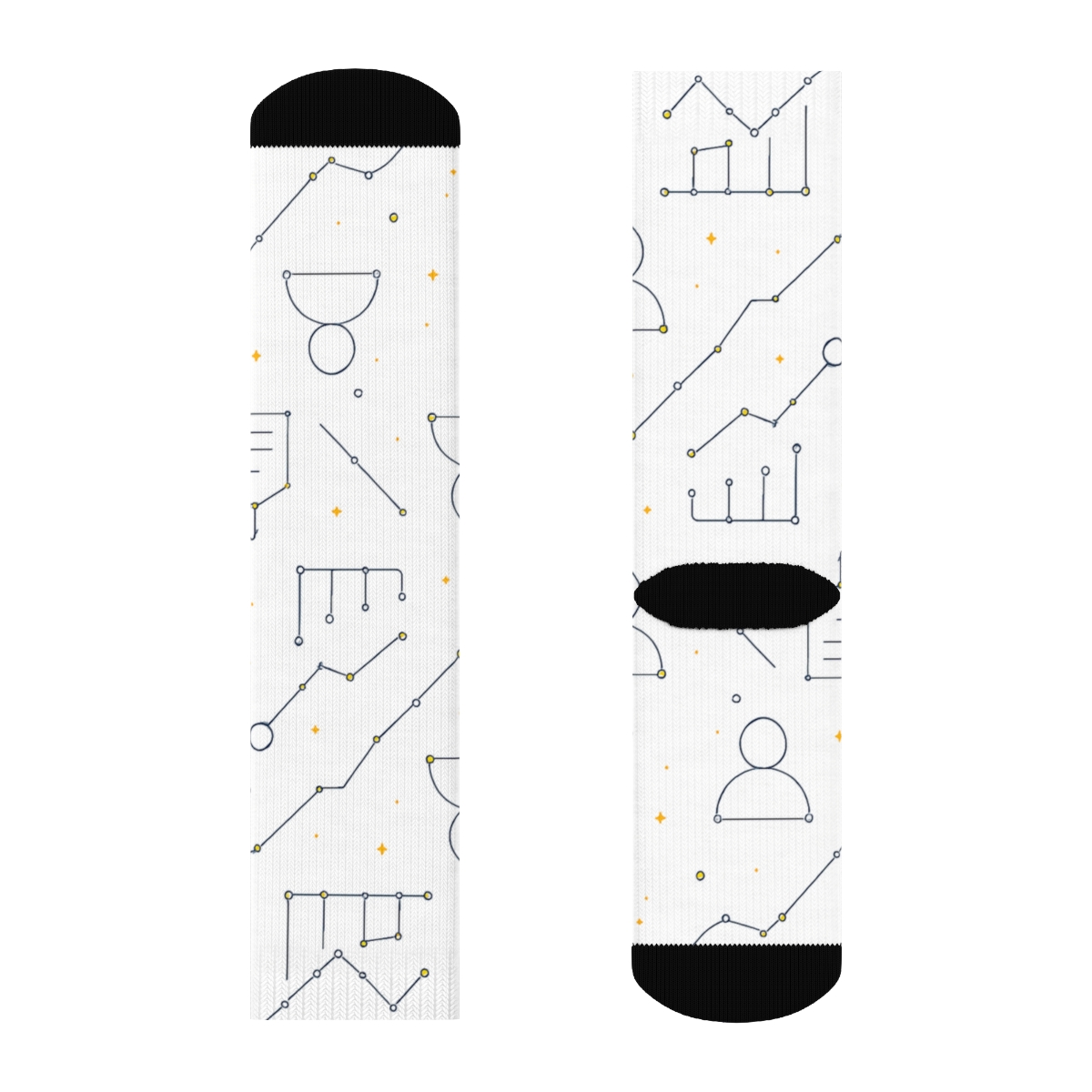 Commission Constellations Salesperson Edition designer printed crew socks