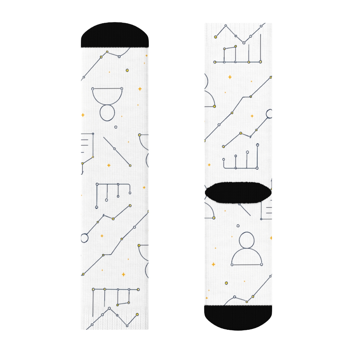 Commission Constellations Salesperson Edition designer printed crew socks