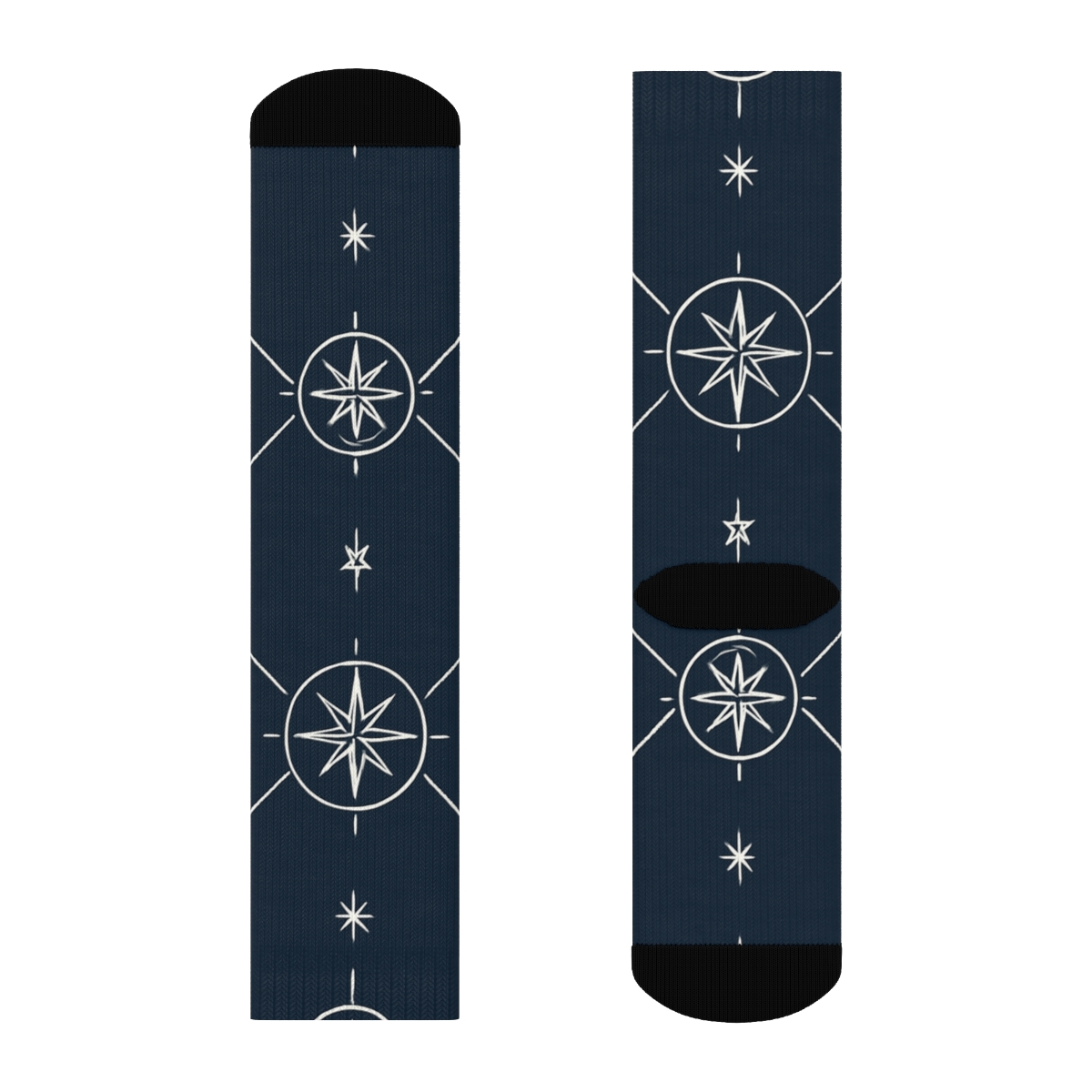 Compass Lattice In Sailor Chic premium sports crew socks