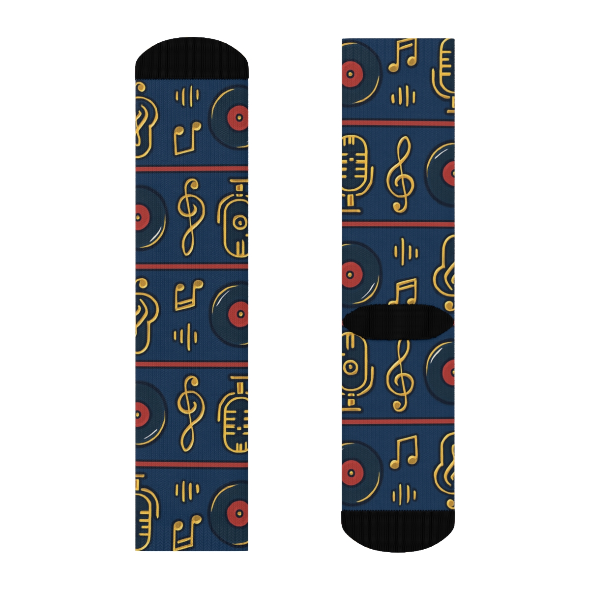 Concert Skyline Musician Pattern Bands premium sports crew socks