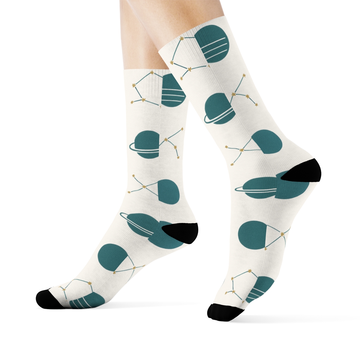 Constellation Grid Chart stylish athletic crew socks