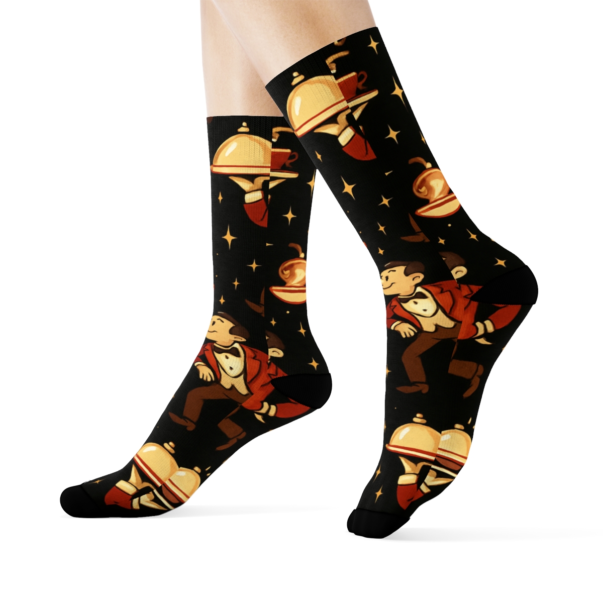 Constellation Waiter Service Pattern custom crew socks