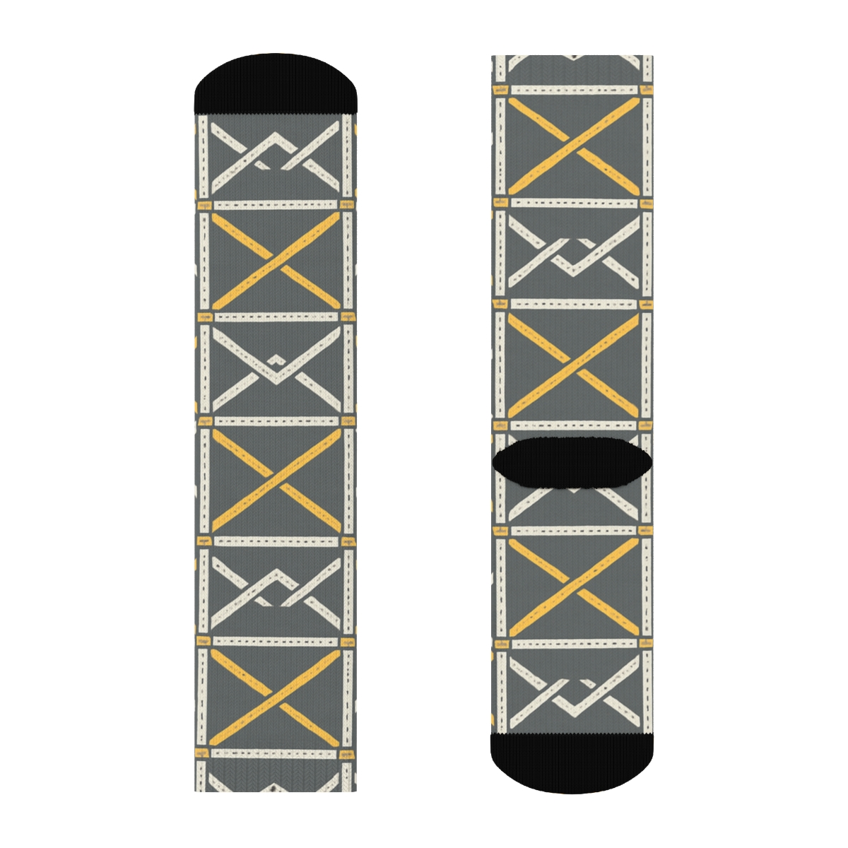 Construction Worker Scaffolding Chevron Grid stylish athletic crew socks