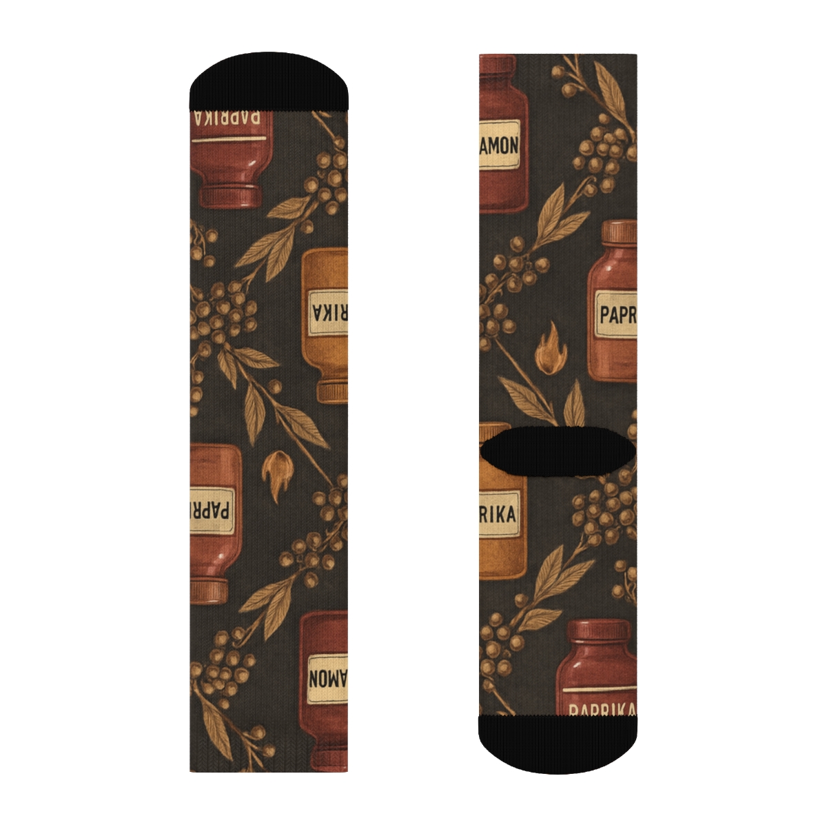 Cook-Crafted Spice Jar Lattice custom crew socks