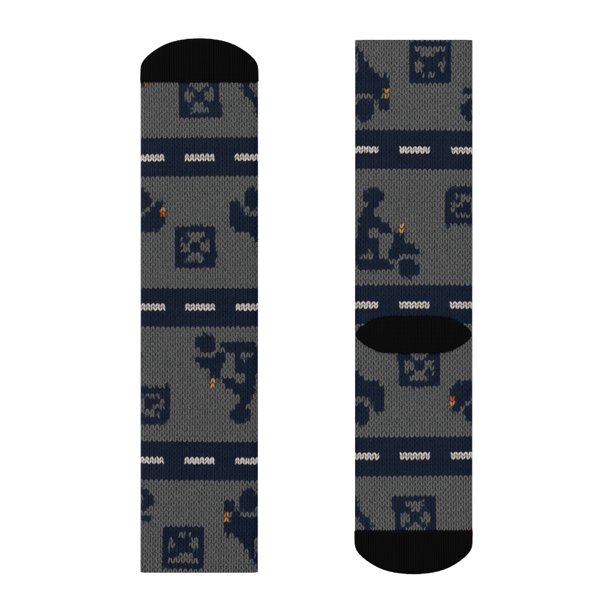 Courier Crafted Road Marking Bands designer printed crew socks