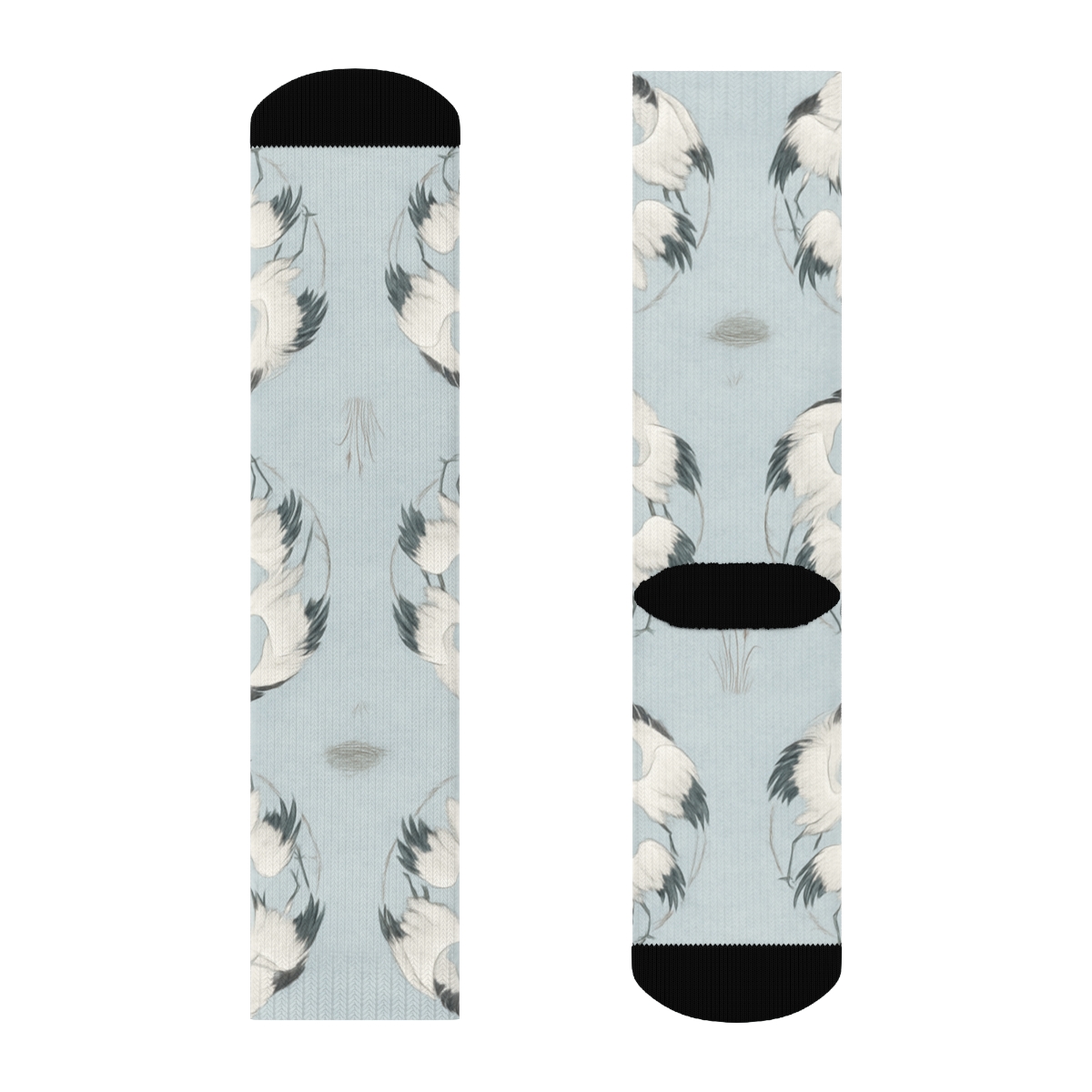 Crane Courtyard Circle Dance trendy patterned crew socks