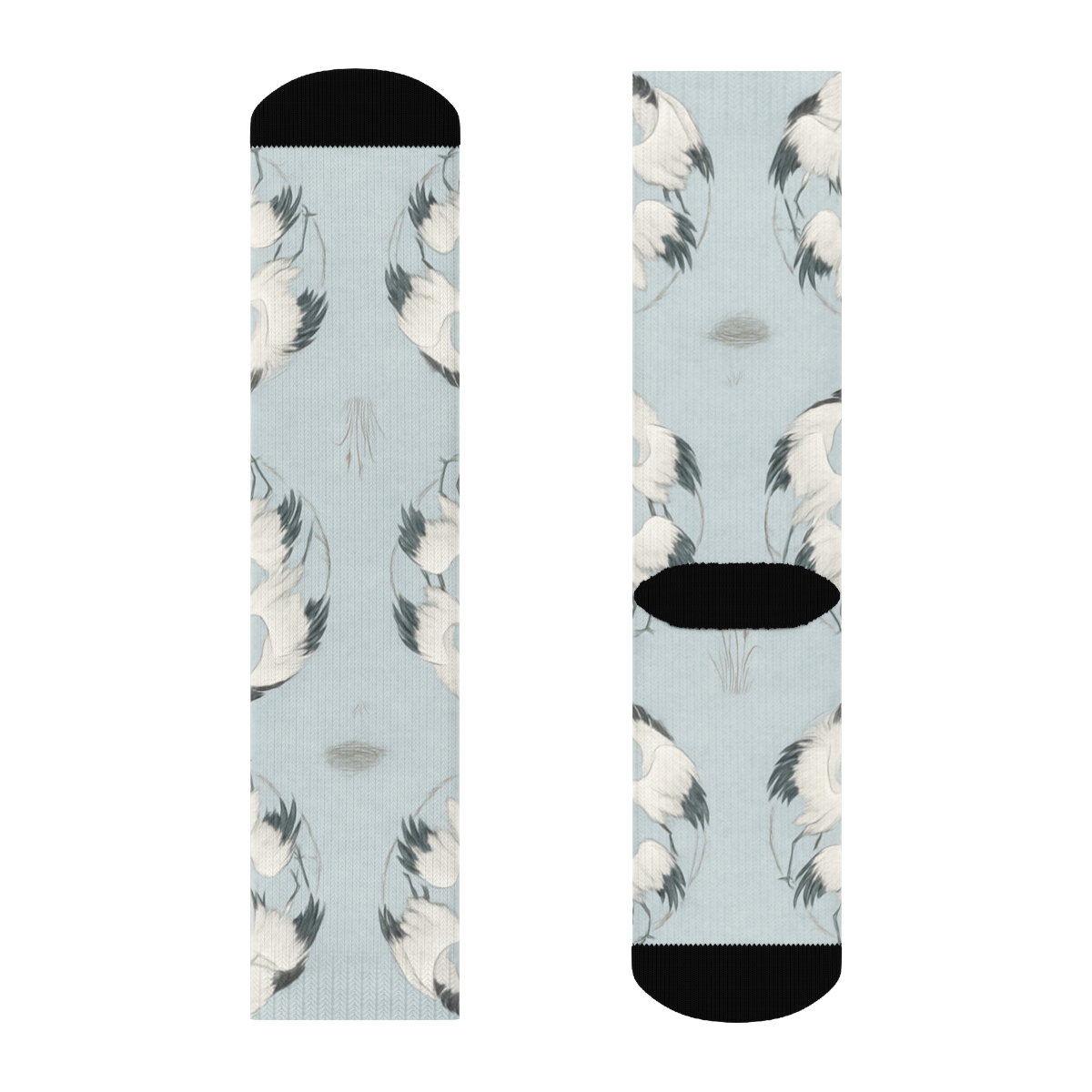 Crane Courtyard Circle Dance trendy patterned crew socks