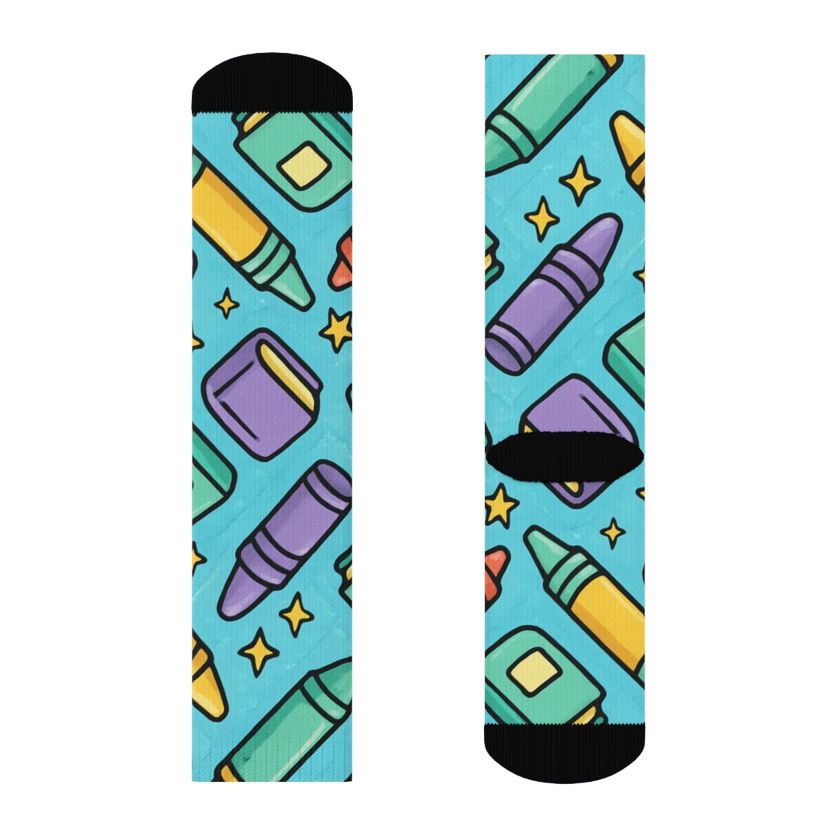Crayon Constellations For The Childcare Worker premium sports crew socks